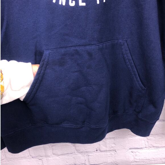 Disney Parks Disney World Mickey Mouse Navy Kangaroo Pocket Hooded Pullover L - Picture 4 of 11